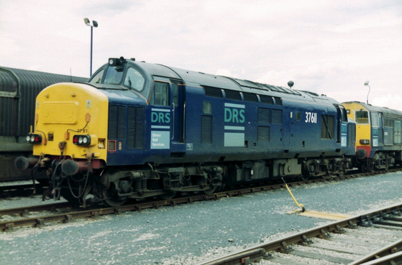 37611 in DRS livery at Carlisle Kingmoor Depot.