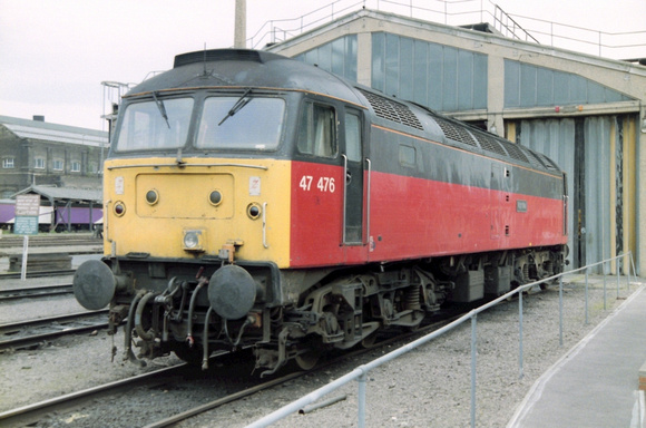 47476 in BR Parcels livery at Preston.