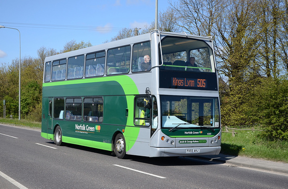 PX55 AHJ | Norfolk Green 18280 on the A17 at Gedney.