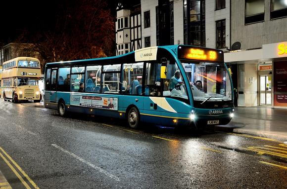 Arriva YJ61 MHZ, fleet number 2956 on Humberstone Gate with route 58 to Hamilton.