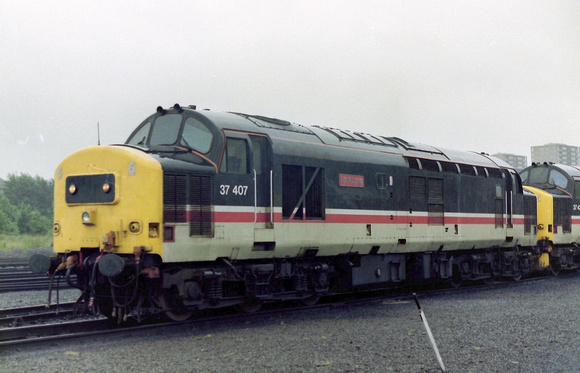 37407 in Intercity Mainline livery at Eastfield Depot.