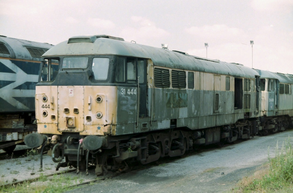 31444 in faded Civil Engineers livery at Wigan Component Recovery Centre.
