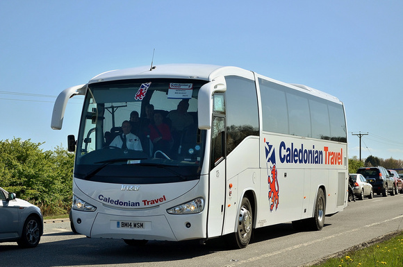 BM14 WSM: Caledonian Travel's Scania Irizar on the A16 at Spalding