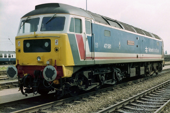 47581 "Great Eastern" in the original Network SouthEast livery at an unknown location.