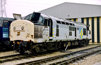 37144 in faded Trainload Construction livery at Loughborough Brush