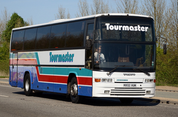 K832 HUM: Tourmaster Volvo on the A16 at Spalding.