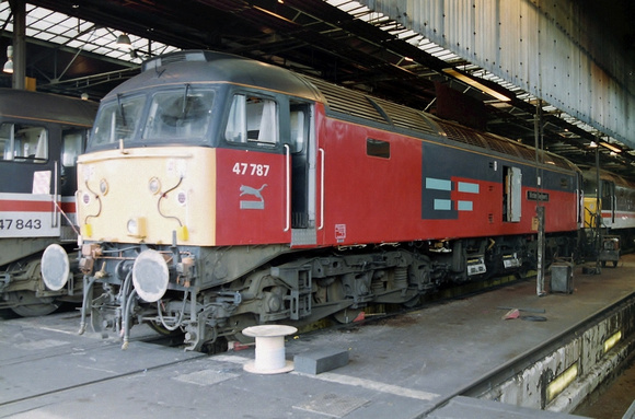 47787 in RES livery at Crewe Diesel Depot.