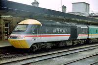 43050 in Intercity Swallow livery at Sheffield Station on a Midland Mainline service.