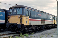 73119 "Kentish Mercury" in Intercity Mainline livery at Eastleigh Depot.