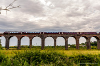 Trains on Harringworth Viaduct, Including Images Of The Viaduct Itself. 21/06/25.